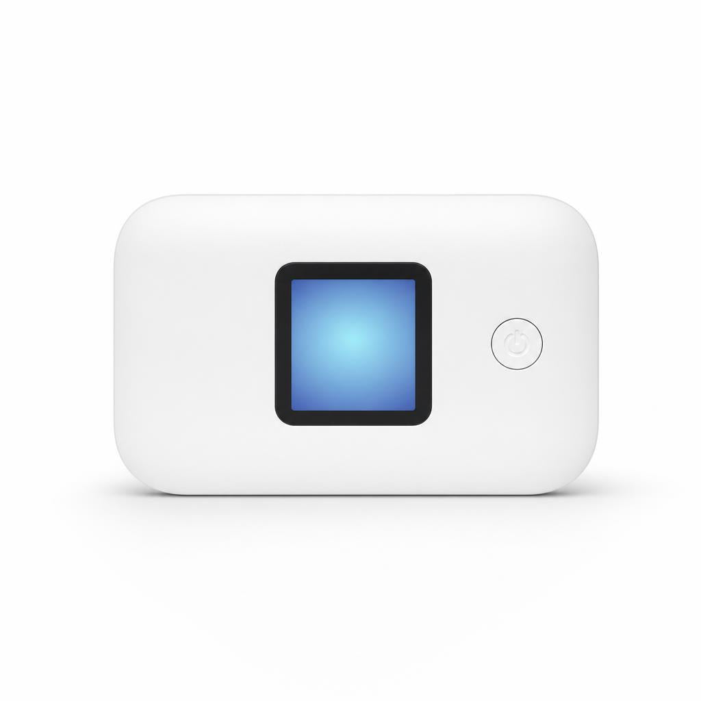 Router WiFi 4G de bolsillo, color blanco, vista frontal